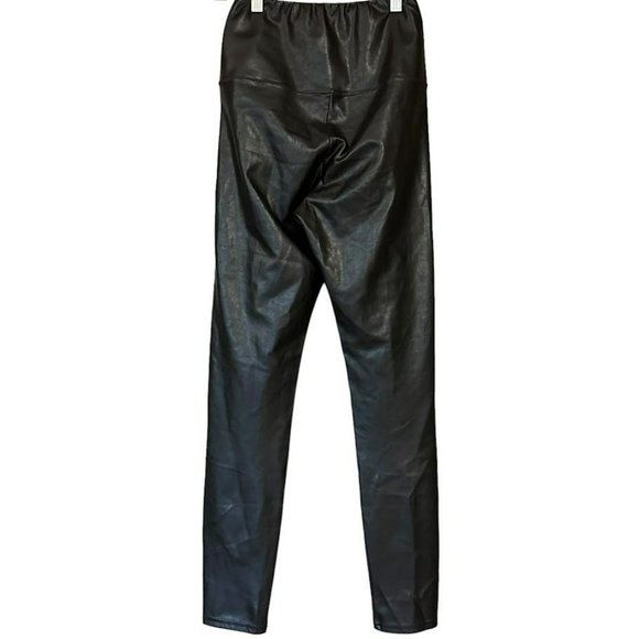 Aritzia Wilfred Free Black Faux Leather Full‎ Length Leggings Womens S - Picture 2 of 6